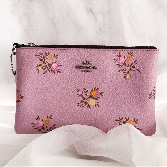 Coach Handbags - Pink Floral Coach Wristlet/ Pouch Wallet